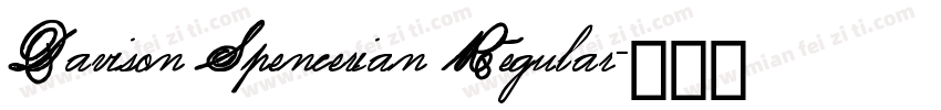 Davison Spencerian Regular字体转换